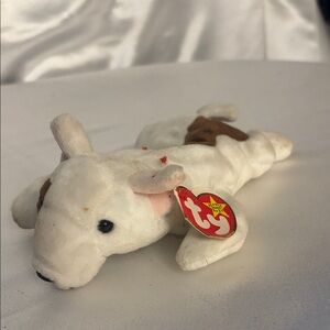 Ty White and Brown Stuffed Animal